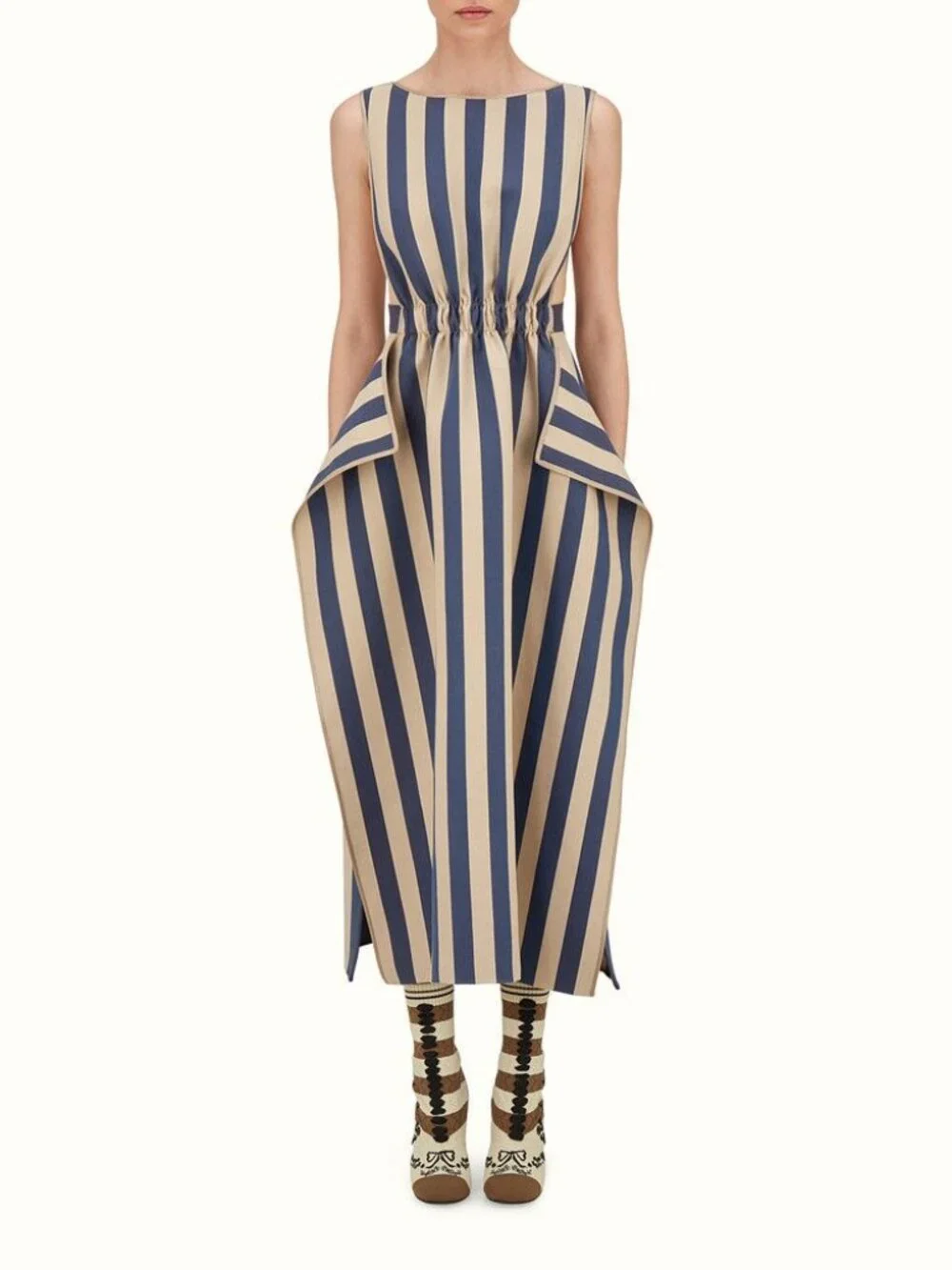 FENDI STRIPED LONG DRESS SIZE IT38 - Picture 2 of 4